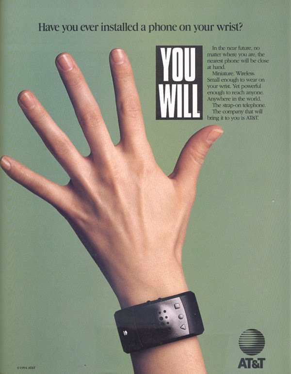 Телефон-браслет в 1995 году
