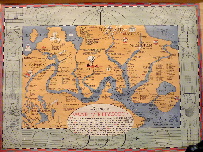 Карта физики 1939 года