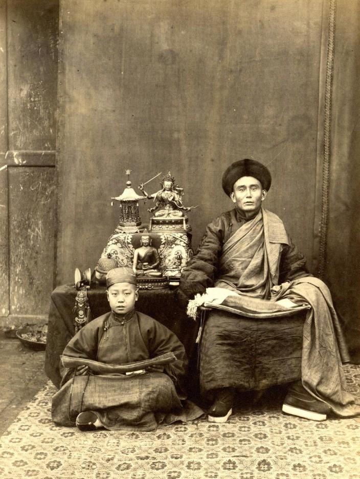 Монгольский лама с учеником